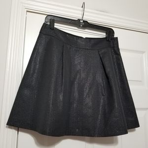 Banana Republic - Black & Navy Blue Metallic Lined Skirt - Size 8